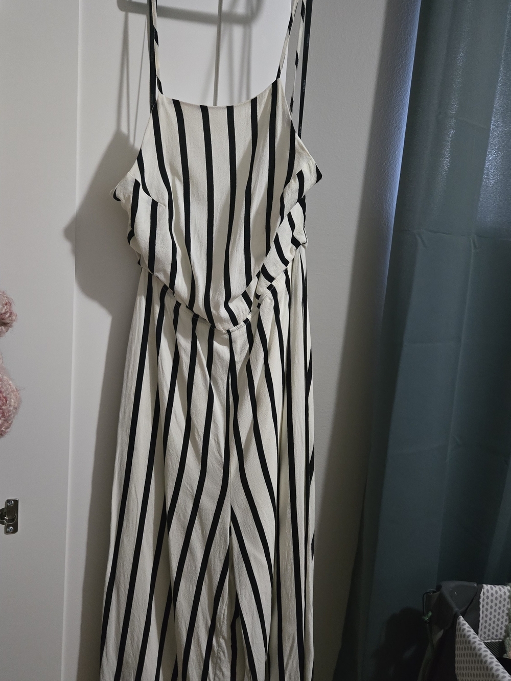 Vintage Forever 21 Striped Black & White Sleeveless Jumpsuit